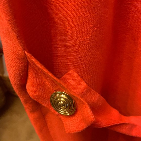 Orange linen dress - Picture 5 of 6